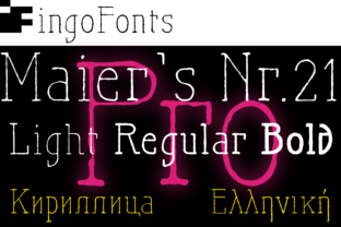 Maier s Nr. 21 Pro: A Bold Script Handwritten Typeface for Crafters